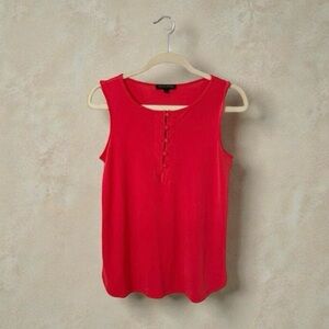 Banana Republic Sleeveless Top SIZE XS Sleeveless Top Red Orange Buttons